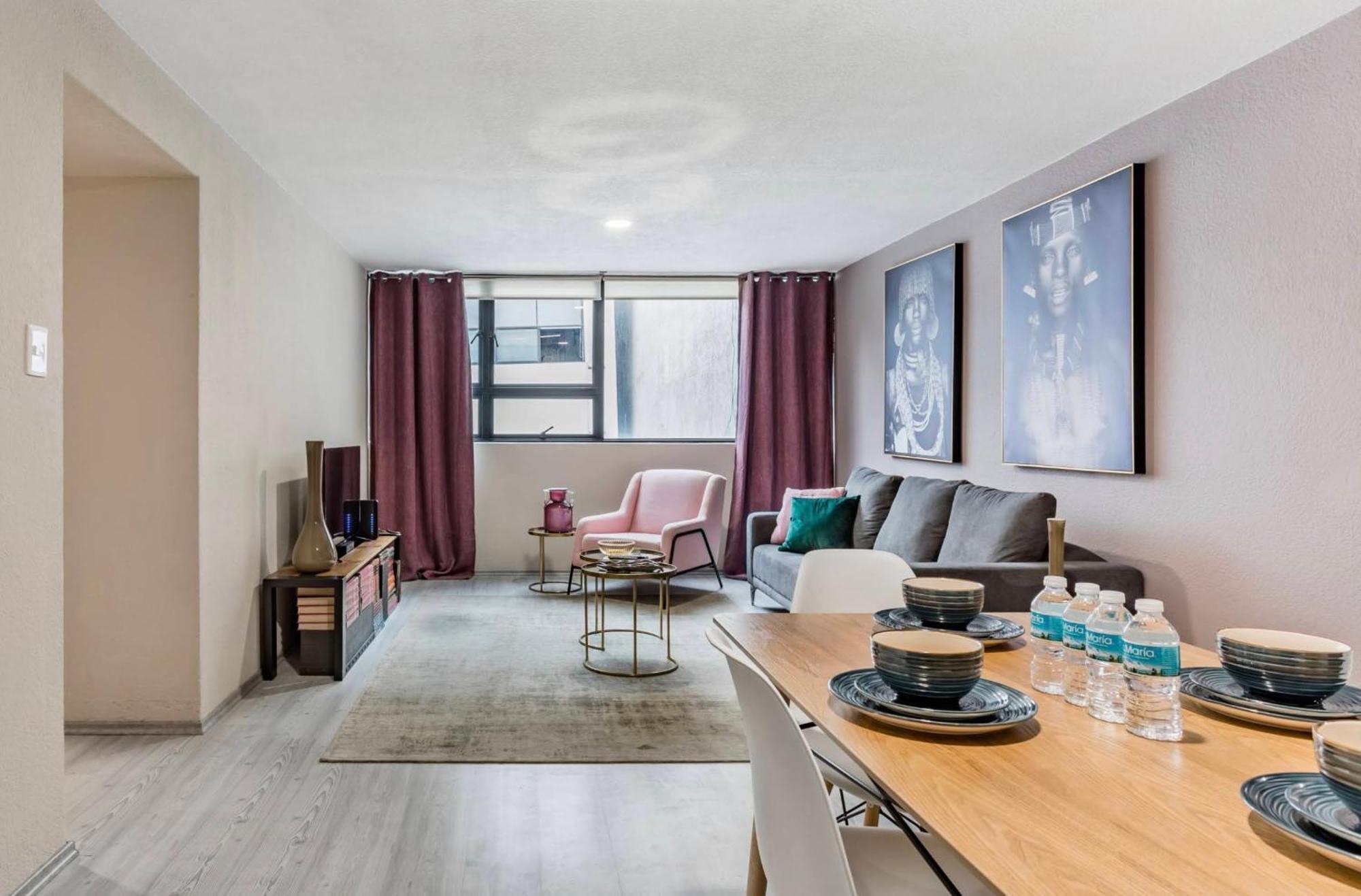 Cozy Roma Norte Flat - Parking- Wifi - Sleeps 6 Meksika Dış mekan fotoğraf